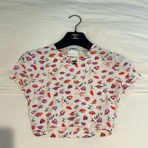 Authentic Chanel vintage lipstick crop top. 1995. Size 36.